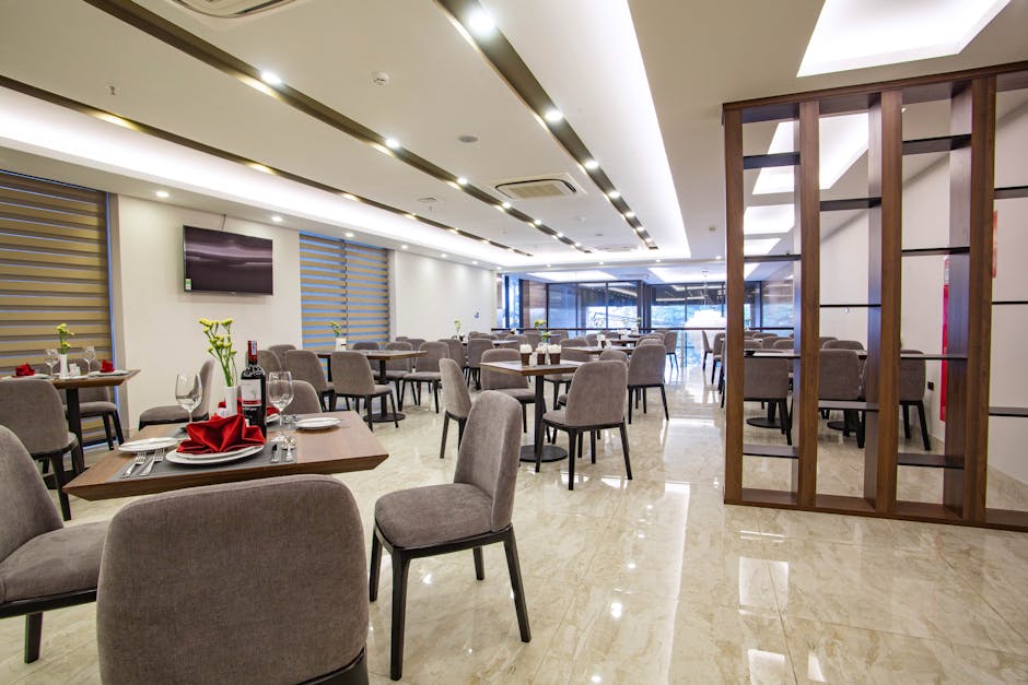 Spacious, modern restaurant dining area with stylish decor in Hà Nội, Vietnam